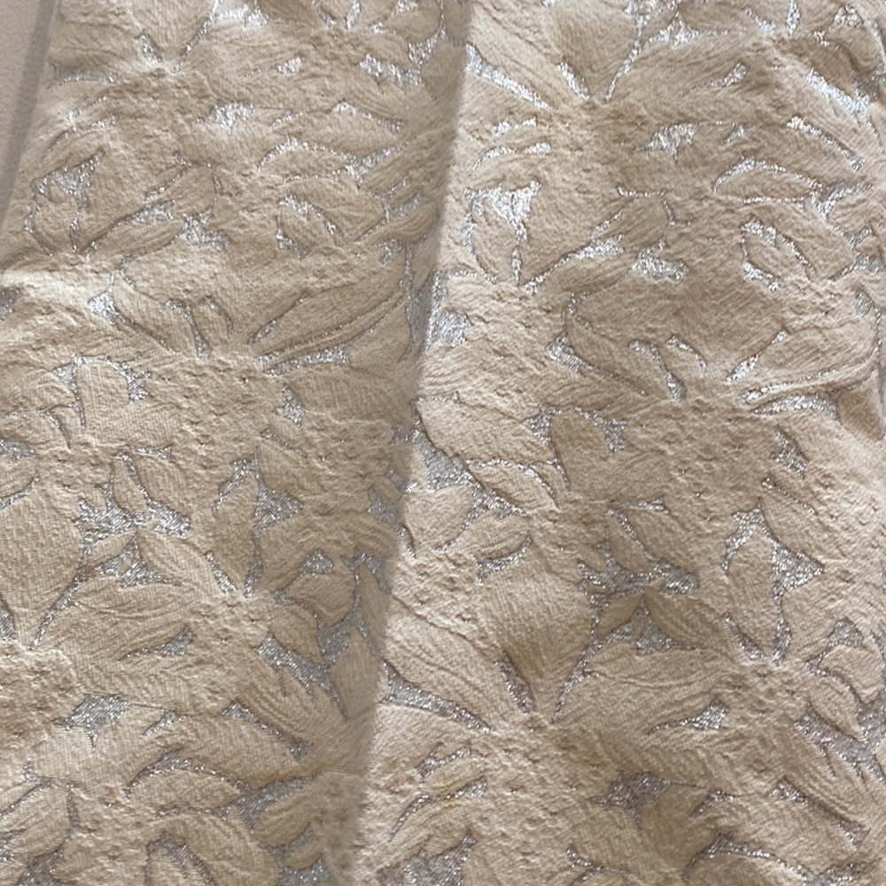 J. Crew ivory and silver metallic pants - Picture 2 of 6